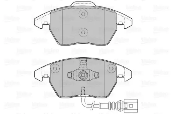 Bremsbelagsatz, Scheibenbremse Vorderachse VALEO 598635 Bild Bremsbelagsatz, Scheibenbremse Vorderachse VALEO 598635