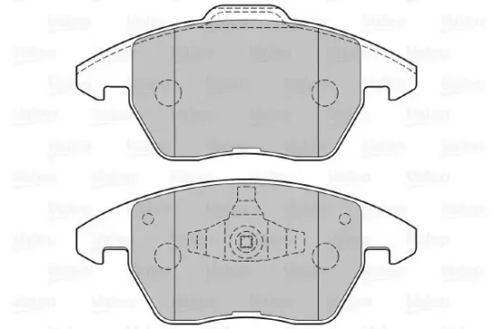 Bremsbelagsatz, Scheibenbremse Vorderachse VALEO 301715 Bild Bremsbelagsatz, Scheibenbremse Vorderachse VALEO 301715