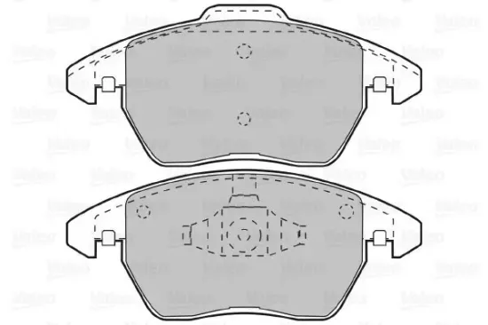 Bremsbelagsatz, Scheibenbremse Vorderachse VALEO 598715 Bild Bremsbelagsatz, Scheibenbremse Vorderachse VALEO 598715