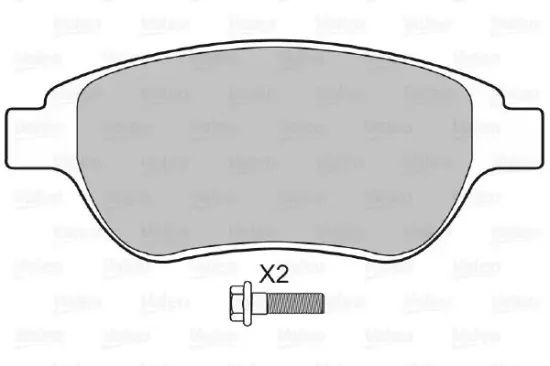 Bremsbelagsatz, Scheibenbremse Vorderachse VALEO 598465 Bild Bremsbelagsatz, Scheibenbremse Vorderachse VALEO 598465
