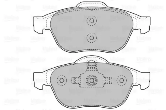 Bremsbelagsatz, Scheibenbremse Vorderachse VALEO 598471 Bild Bremsbelagsatz, Scheibenbremse Vorderachse VALEO 598471