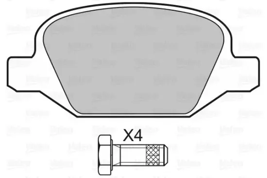 Bremsbelagsatz, Scheibenbremse Hinterachse VALEO 598425 Bild Bremsbelagsatz, Scheibenbremse Hinterachse VALEO 598425