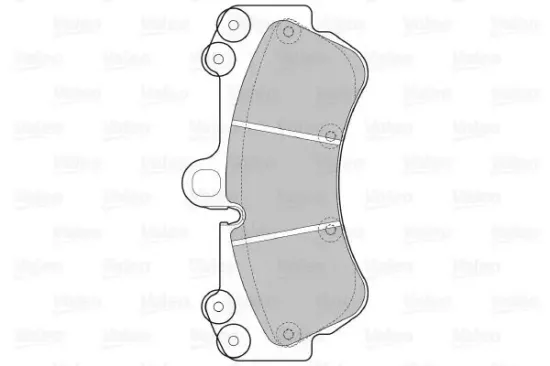 Bremsbelagsatz, Scheibenbremse Vorderachse VALEO 598655 Bild Bremsbelagsatz, Scheibenbremse Vorderachse VALEO 598655