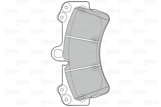 Bremsbelagsatz, Scheibenbremse Vorderachse VALEO 302043 Bild Bremsbelagsatz, Scheibenbremse Vorderachse VALEO 302043