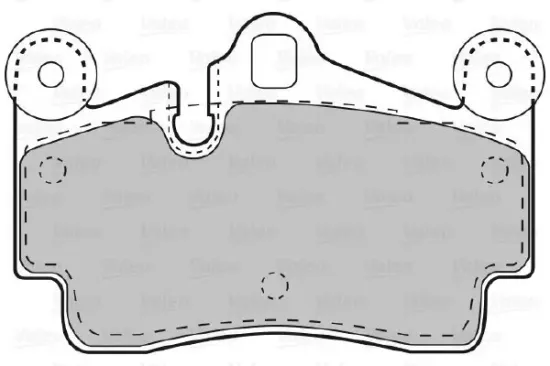 Bremsbelagsatz, Scheibenbremse Hinterachse VALEO 598770 Bild Bremsbelagsatz, Scheibenbremse Hinterachse VALEO 598770