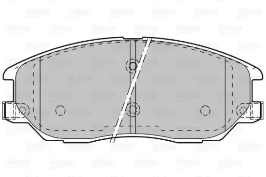 Bremsbelagsatz, Scheibenbremse Vorderachse VALEO 598871 Bild Bremsbelagsatz, Scheibenbremse Vorderachse VALEO 598871