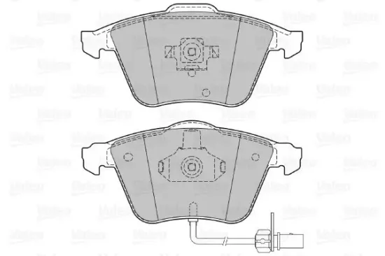 Bremsbelagsatz, Scheibenbremse Vorderachse VALEO 598750 Bild Bremsbelagsatz, Scheibenbremse Vorderachse VALEO 598750