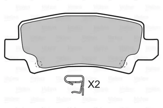 Bremsbelagsatz, Scheibenbremse Hinterachse VALEO 598680 Bild Bremsbelagsatz, Scheibenbremse Hinterachse VALEO 598680