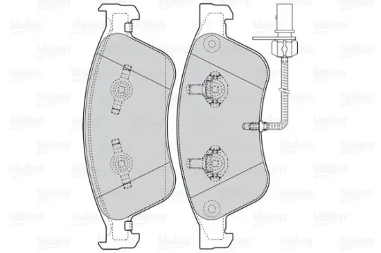 Bremsbelagsatz, Scheibenbremse VALEO 302071 Bild Bremsbelagsatz, Scheibenbremse VALEO 302071