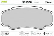 Bremsbelagsatz, Scheibenbremse VALEO 301570