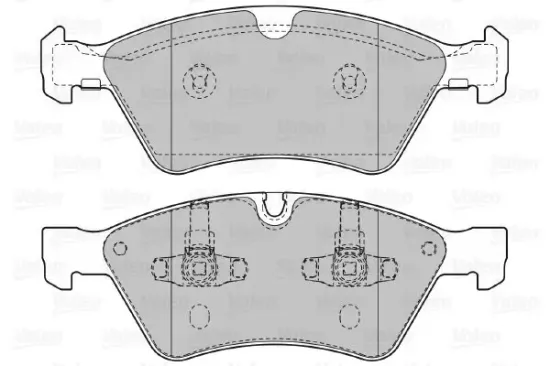 Bremsbelagsatz, Scheibenbremse Vorderachse VALEO 598728 Bild Bremsbelagsatz, Scheibenbremse Vorderachse VALEO 598728