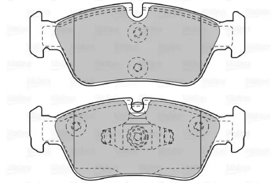 Bremsbelagsatz, Scheibenbremse Vorderachse VALEO 598700 Bild Bremsbelagsatz, Scheibenbremse Vorderachse VALEO 598700