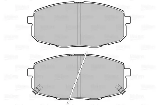 Bremsbelagsatz, Scheibenbremse Vorderachse VALEO 598842 Bild Bremsbelagsatz, Scheibenbremse Vorderachse VALEO 598842