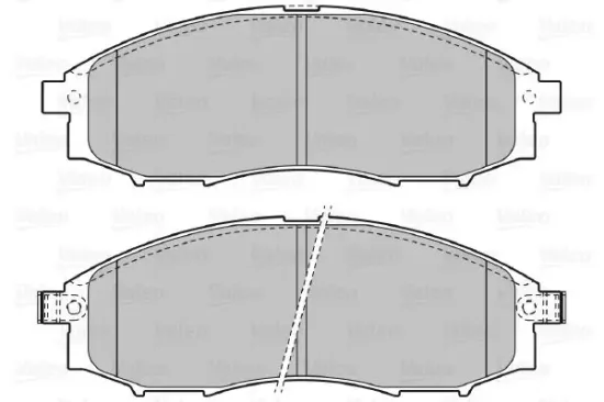 Bremsbelagsatz, Scheibenbremse Vorderachse VALEO 598889 Bild Bremsbelagsatz, Scheibenbremse Vorderachse VALEO 598889