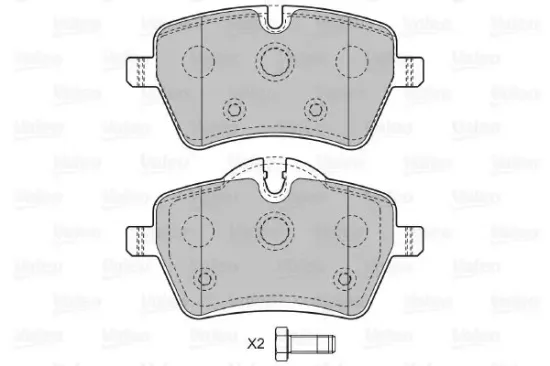 Bremsbelagsatz, Scheibenbremse Vorderachse VALEO 598925 Bild Bremsbelagsatz, Scheibenbremse Vorderachse VALEO 598925