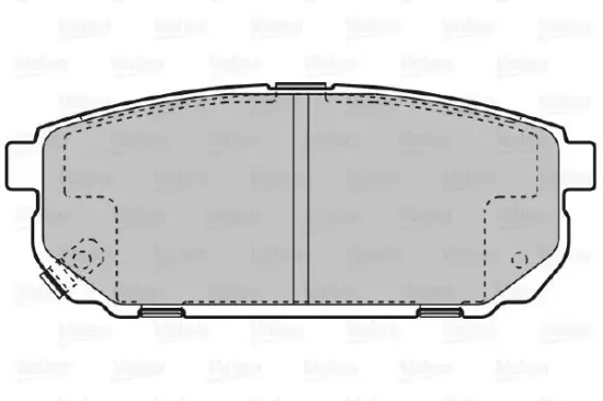 Bremsbelagsatz, Scheibenbremse Hinterachse VALEO 598823 Bild Bremsbelagsatz, Scheibenbremse Hinterachse VALEO 598823