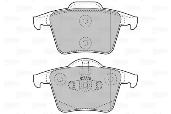 Bremsbelagsatz, Scheibenbremse Hinterachse VALEO 598829 Bild Bremsbelagsatz, Scheibenbremse Hinterachse VALEO 598829