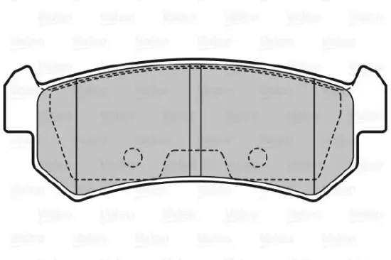 Bremsbelagsatz, Scheibenbremse Hinterachse VALEO 598874 Bild Bremsbelagsatz, Scheibenbremse Hinterachse VALEO 598874