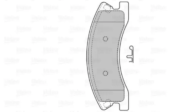 Bremsbelagsatz, Scheibenbremse Vorderachse VALEO 598833 Bild Bremsbelagsatz, Scheibenbremse Vorderachse VALEO 598833