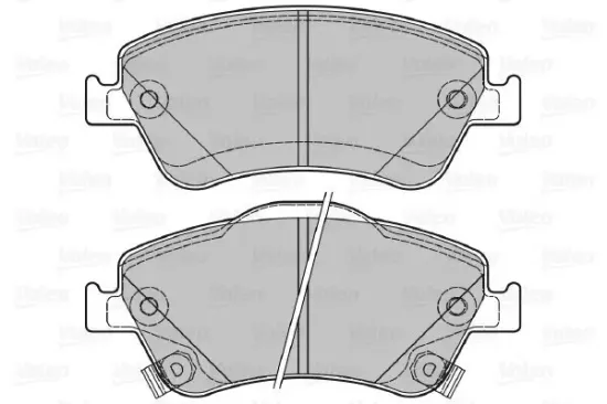 Bremsbelagsatz, Scheibenbremse Vorderachse VALEO 601040 Bild Bremsbelagsatz, Scheibenbremse Vorderachse VALEO 601040