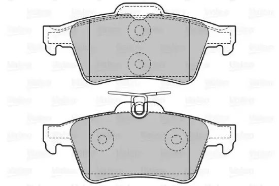 Bremsbelagsatz, Scheibenbremse Hinterachse VALEO 598783 Bild Bremsbelagsatz, Scheibenbremse Hinterachse VALEO 598783