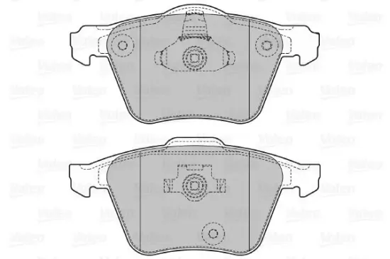 Bremsbelagsatz, Scheibenbremse Vorderachse VALEO 598657 Bild Bremsbelagsatz, Scheibenbremse Vorderachse VALEO 598657