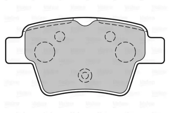 Bremsbelagsatz, Scheibenbremse Hinterachse VALEO 301702 Bild Bremsbelagsatz, Scheibenbremse Hinterachse VALEO 301702