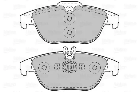 Bremsbelagsatz, Scheibenbremse Hinterachse VALEO 601051 Bild Bremsbelagsatz, Scheibenbremse Hinterachse VALEO 601051