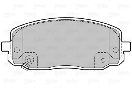 Bremsbelagsatz, Scheibenbremse Vorderachse VALEO 598707 Bild Bremsbelagsatz, Scheibenbremse Vorderachse VALEO 598707
