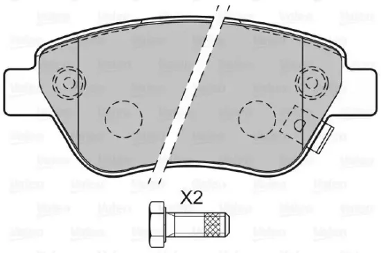 Bremsbelagsatz, Scheibenbremse Vorderachse VALEO 601346 Bild Bremsbelagsatz, Scheibenbremse Vorderachse VALEO 601346