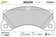 Bremsbelagsatz, Scheibenbremse Vorderachse VALEO 302230