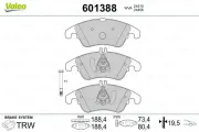 Bremsbelagsatz, Scheibenbremse VALEO 601388