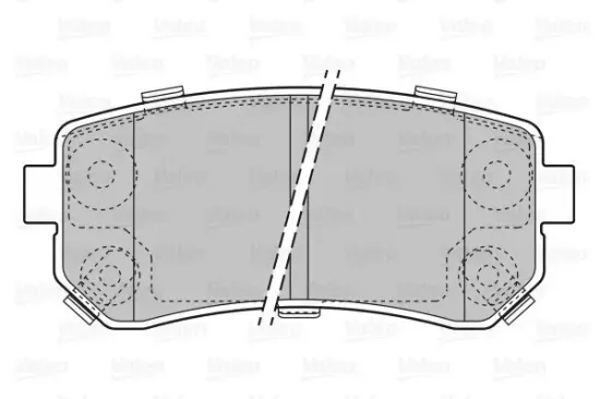 Bremsbelagsatz, Scheibenbremse Hinterachse VALEO 598867 Bild Bremsbelagsatz, Scheibenbremse Hinterachse VALEO 598867