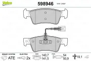 Bremsbelagsatz, Scheibenbremse Hinterachse VALEO 598946