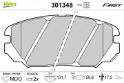 Bremsbelagsatz, Scheibenbremse VALEO 301348