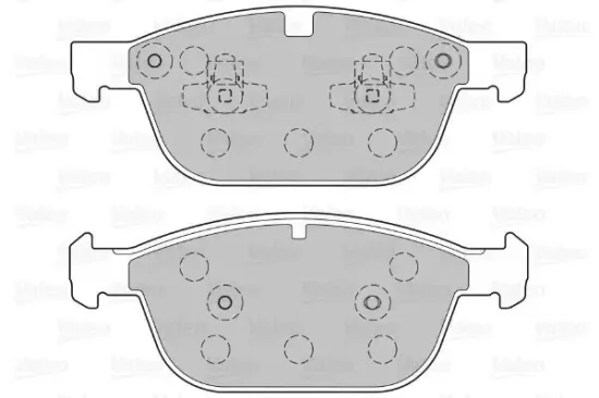 Bremsbelagsatz, Scheibenbremse Vorderachse VALEO 601381 Bild Bremsbelagsatz, Scheibenbremse Vorderachse VALEO 601381