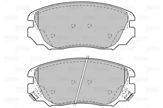 Bremsbelagsatz, Scheibenbremse Vorderachse VALEO 601047 Bild Bremsbelagsatz, Scheibenbremse Vorderachse VALEO 601047
