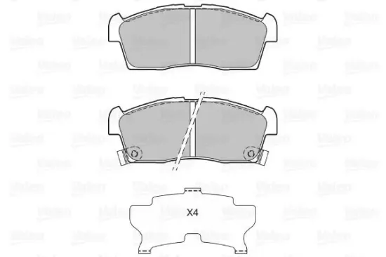 Bremsbelagsatz, Scheibenbremse Vorderachse VALEO 601323 Bild Bremsbelagsatz, Scheibenbremse Vorderachse VALEO 601323