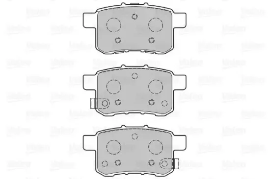 Bremsbelagsatz, Scheibenbremse Hinterachse VALEO 601350 Bild Bremsbelagsatz, Scheibenbremse Hinterachse VALEO 601350