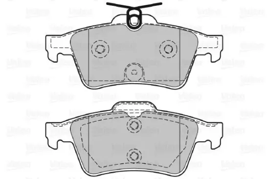Bremsbelagsatz, Scheibenbremse Hinterachse VALEO 601358 Bild Bremsbelagsatz, Scheibenbremse Hinterachse VALEO 601358