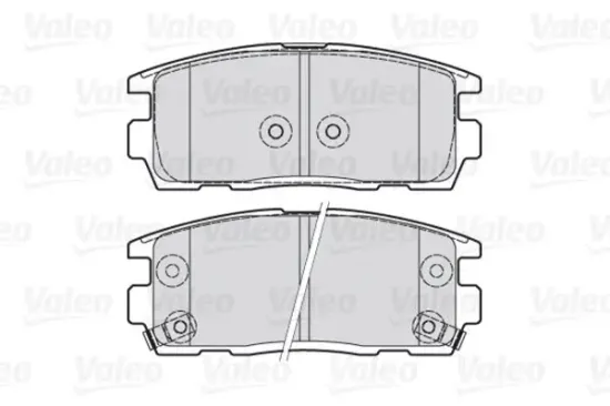 Bremsbelagsatz, Scheibenbremse Hinterachse VALEO 301941 Bild Bremsbelagsatz, Scheibenbremse Hinterachse VALEO 301941