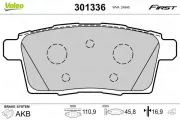 Bremsbelagsatz, Scheibenbremse VALEO 301336