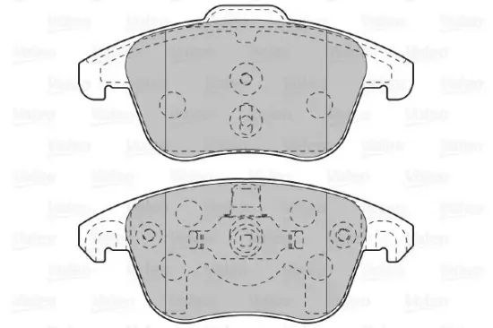 Bremsbelagsatz, Scheibenbremse Vorderachse VALEO 598998 Bild Bremsbelagsatz, Scheibenbremse Vorderachse VALEO 598998