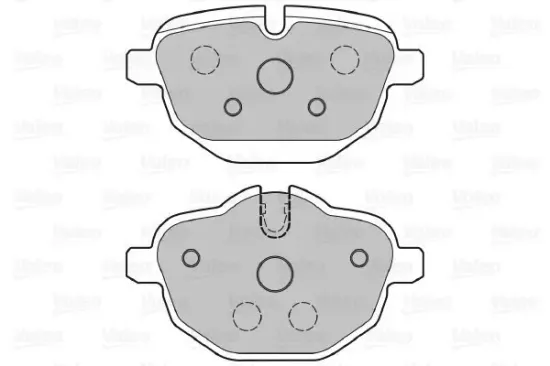 Bremsbelagsatz, Scheibenbremse Hinterachse VALEO 601385 Bild Bremsbelagsatz, Scheibenbremse Hinterachse VALEO 601385