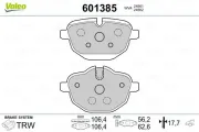 Bremsbelagsatz, Scheibenbremse VALEO 601385