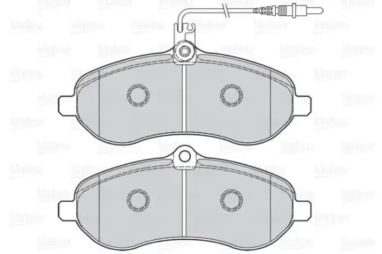 Bremsbelagsatz, Scheibenbremse Vorderachse VALEO 302078 Bild Bremsbelagsatz, Scheibenbremse Vorderachse VALEO 302078