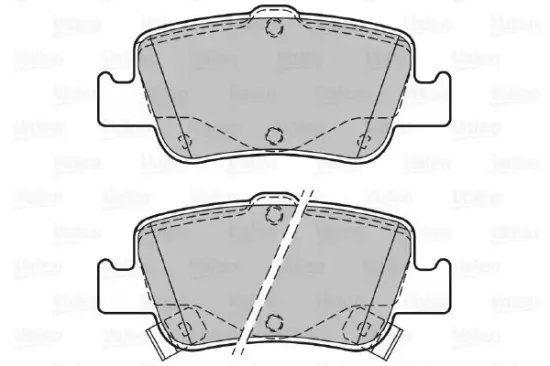 Bremsbelagsatz, Scheibenbremse Hinterachse VALEO 601377 Bild Bremsbelagsatz, Scheibenbremse Hinterachse VALEO 601377