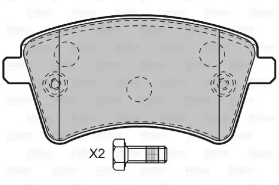 Bremsbelagsatz, Scheibenbremse Vorderachse VALEO 601010 Bild Bremsbelagsatz, Scheibenbremse Vorderachse VALEO 601010