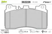 Bremsbelagsatz, Scheibenbremse VALEO 302228