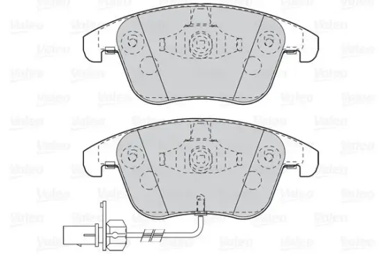 Bremsbelagsatz, Scheibenbremse Vorderachse VALEO 302098 Bild Bremsbelagsatz, Scheibenbremse Vorderachse VALEO 302098